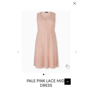 Torrid Pale Pink Lace Midi Dress Size 3X